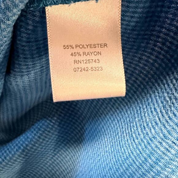 C. J. Banks, Button Up Shirt with Collar,Textured, Blue, 3x - Picture 6 of 8